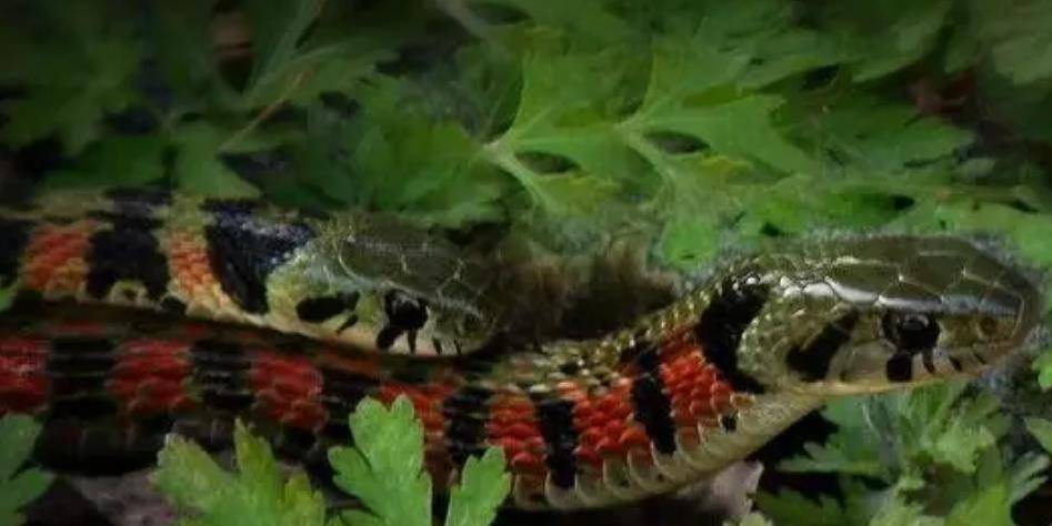 虎斑颈槽蛇:俗称"野鸡脖子",自身无毒,却能靠"吸毒"来放毒