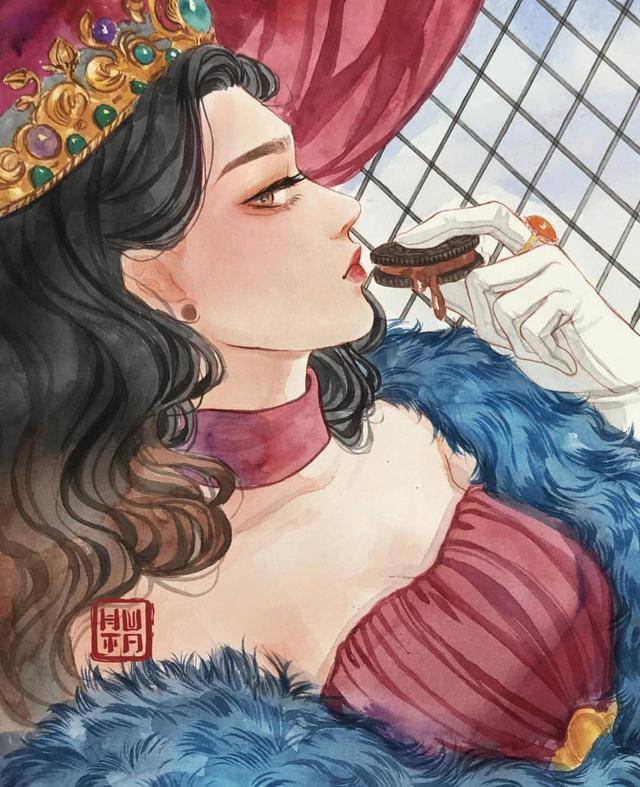 原创不同种类的饮品食物拟人化芬达汽水变金发帅哥奥利奥变成女王