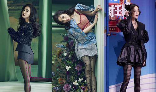 杨幂的穿搭除了少女感,还有满满的科技感,风格也在不断变换