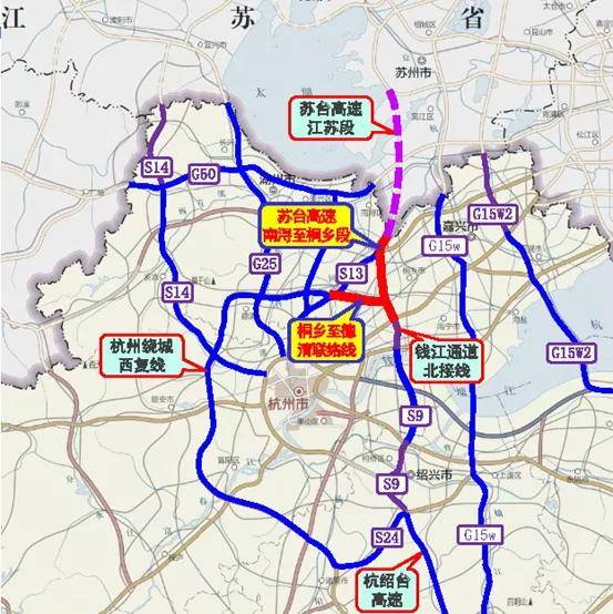 是长三角高速公路网规划的"纵三—江苏盐城至浙江绍兴高速公路的重要