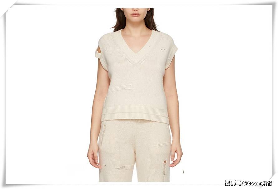 cos oversized cashmere vest