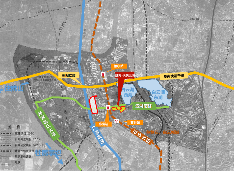 8号线连通海珠,荔湾,白云广州三大中心城区,串联起琶洲,中大创新谷