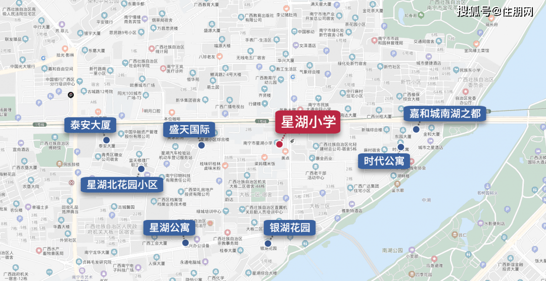 2021年青秀区66所中小学地段划分地图出炉这些小区错失名校太可惜了