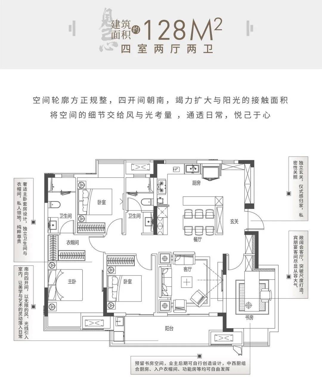128平四室两厅两卫