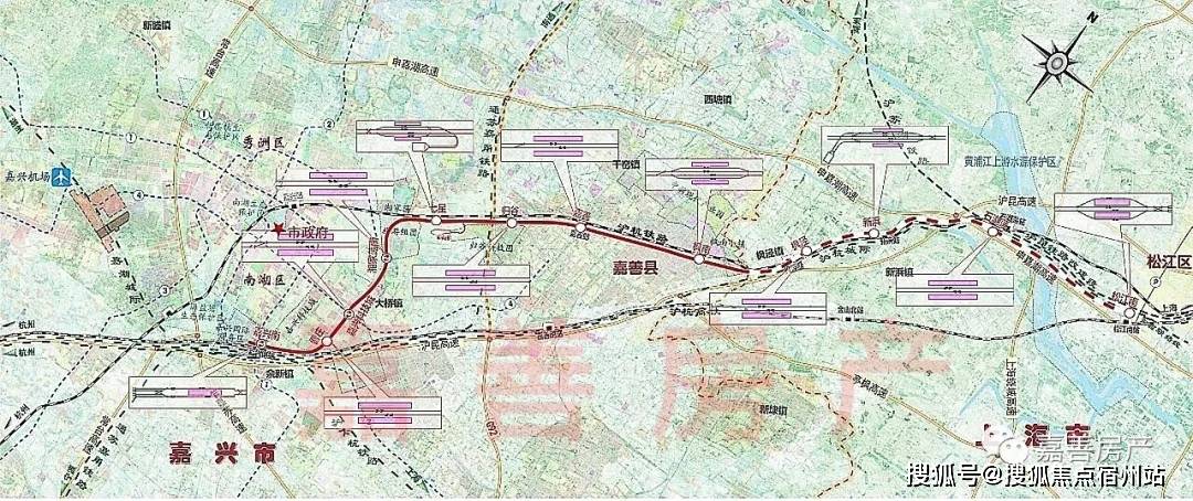 沪嘉城际铁路项目(浙江段)嘉善站效果图