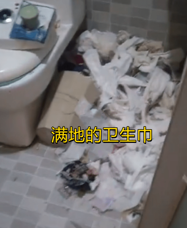黑龙江女租客屋内垃圾成山满地卫生巾不堪入目房东气愤曝光
