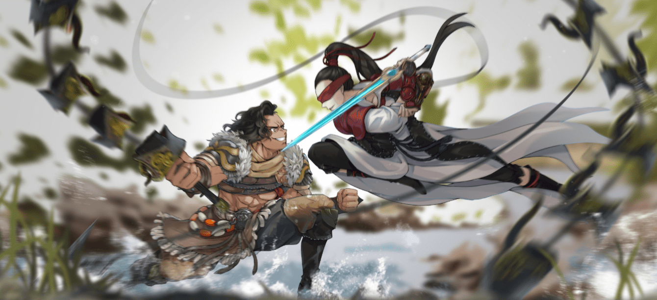 明日方舟大触创作永劫无间q版画作,画风突变惊