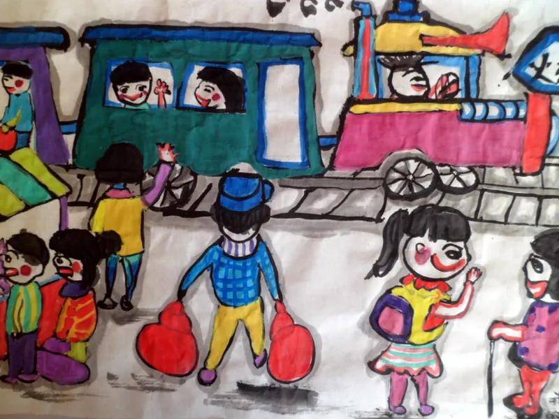 儿童画欣赏:童年记忆中家乡生活的琐碎