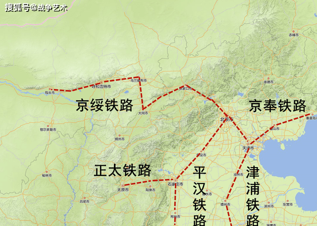 必须进入绥远,绥远是阎锡山的地盘,所以他让阎锡山把京绥铁路让给自己