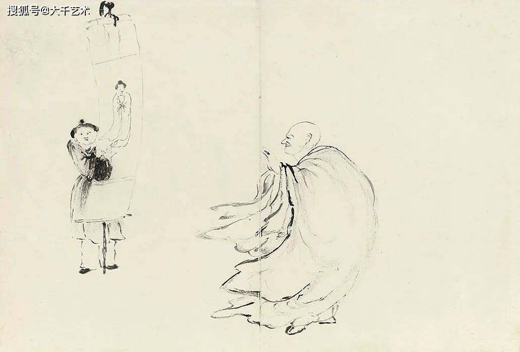 指画开山祖师高其佩指画人物册欣赏