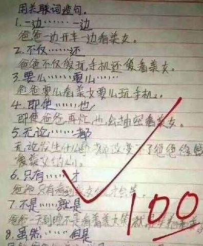 小学生用现实段子造句,老师哭晕在厕所,网友却大赞有才!