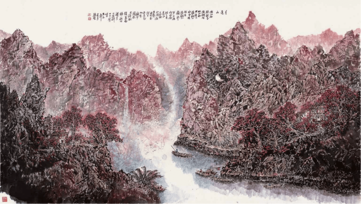 吴骏圣国画山水作品赏析