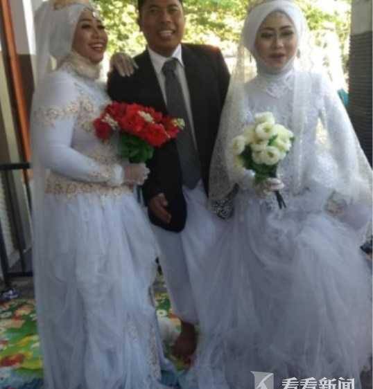 印尼女子陪老公迎娶小老婆 还大度晒合照:这样很幸福