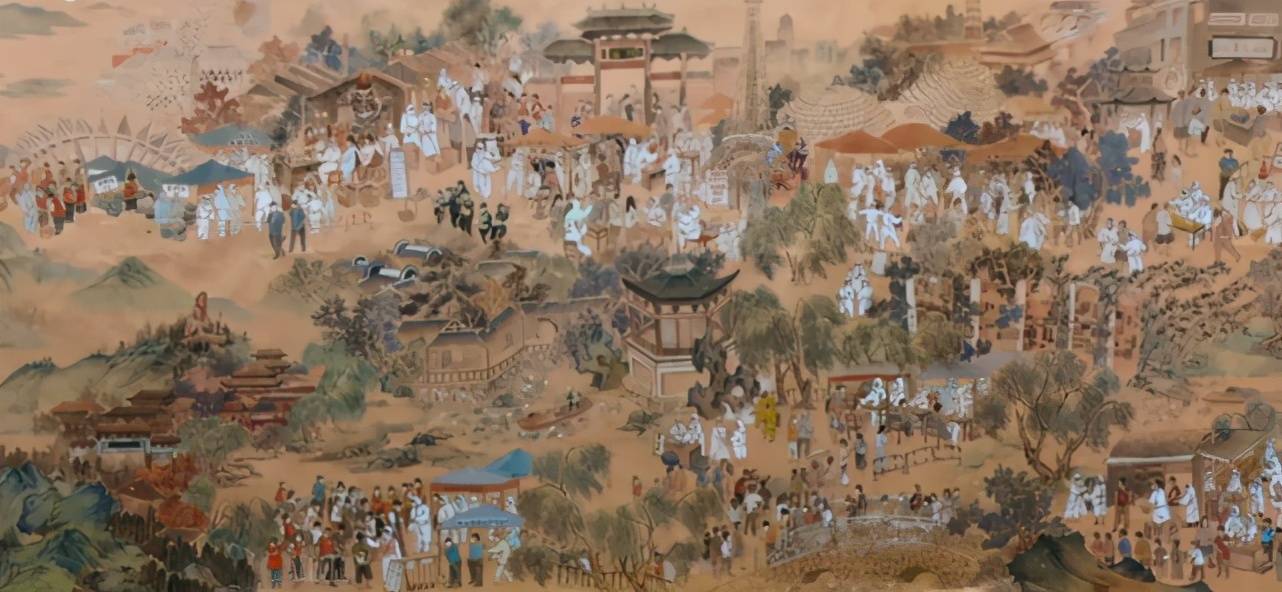 原创90后广东小伙子,5天手绘"核酸检测上河图",细节生动感人
