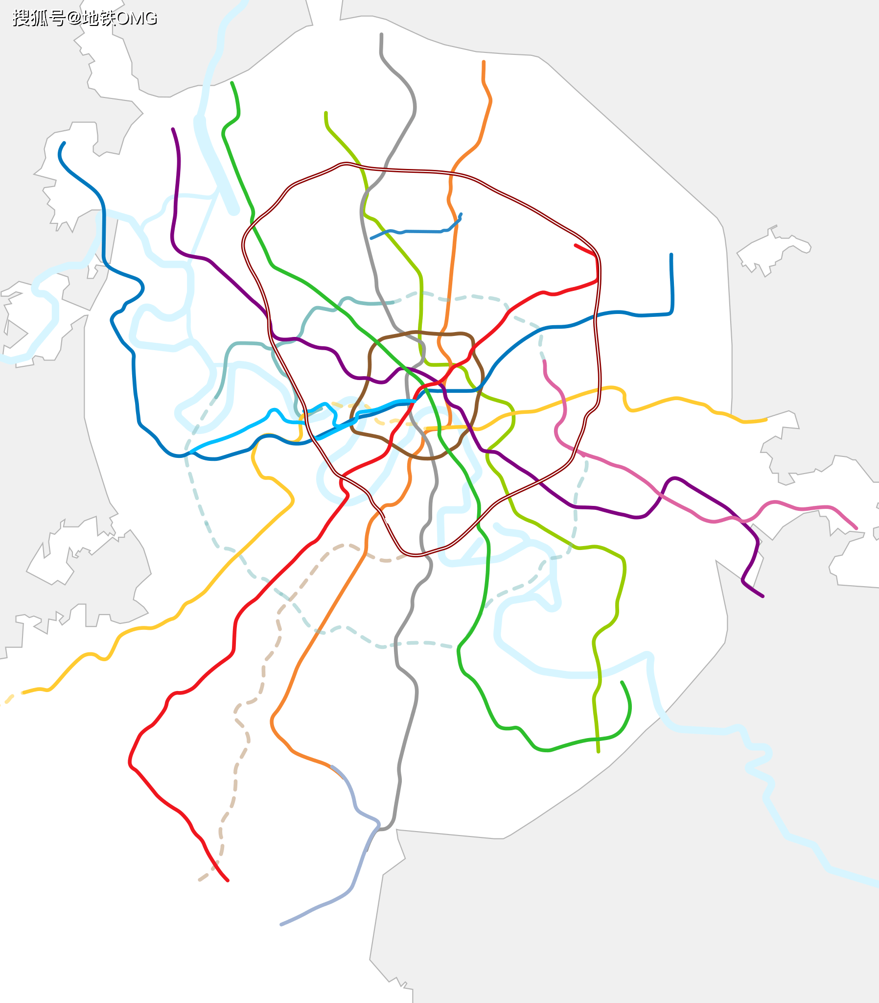 莫斯科地铁线路走向图