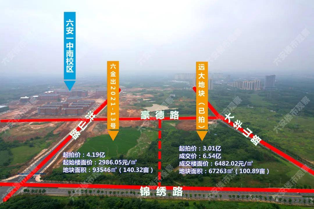 94亿!六安天成置业拿下市中心一宗108.7亩住宅用地!