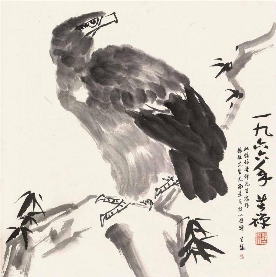 李苦禅是齐白石的得意门生,其擅长花鸟画,是近代的一位国画大师.