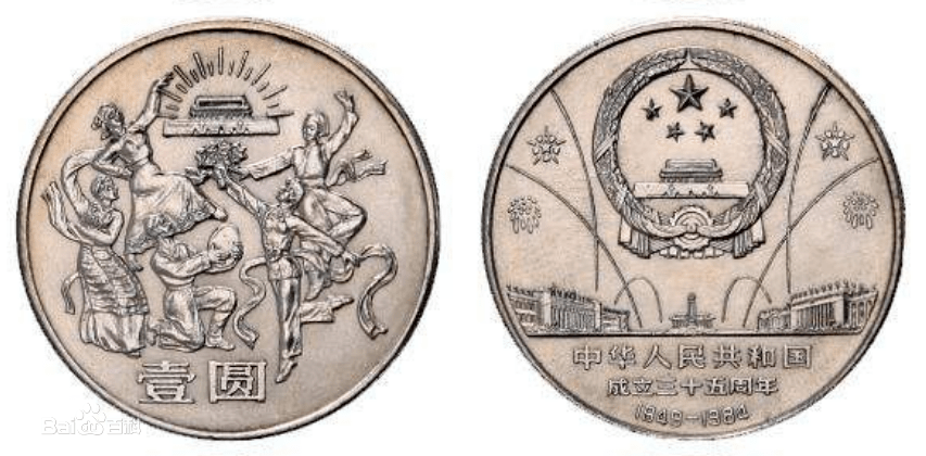 新中国第一套流通纪念币什么样呢?发行量是多少呢?