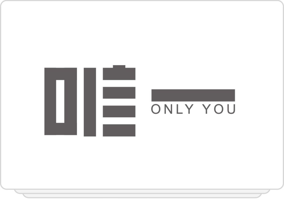 前期构思step1 我们可以在电脑上打出"唯一"这两个字,观察笔画结构