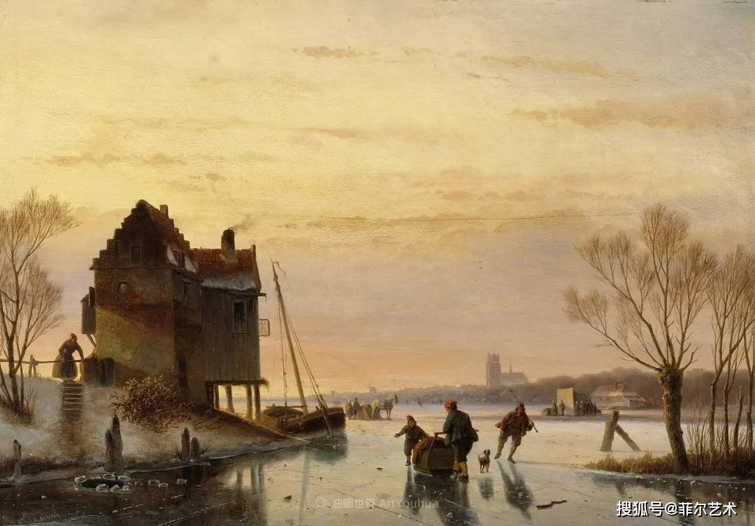 荷兰画家尼古拉斯鲁森博姆浪漫主义风景油画作品欣赏