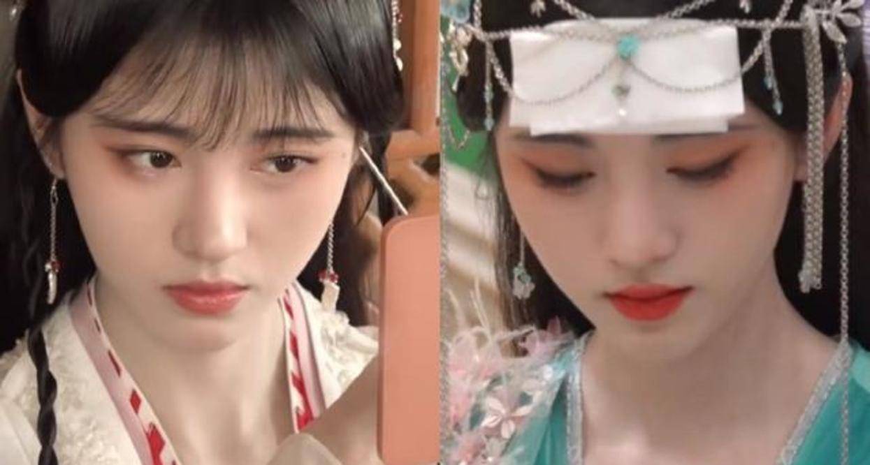 《花戎》片场生图,鞠婧祎眼妆越来越浓,真人版魏枝却有了脸