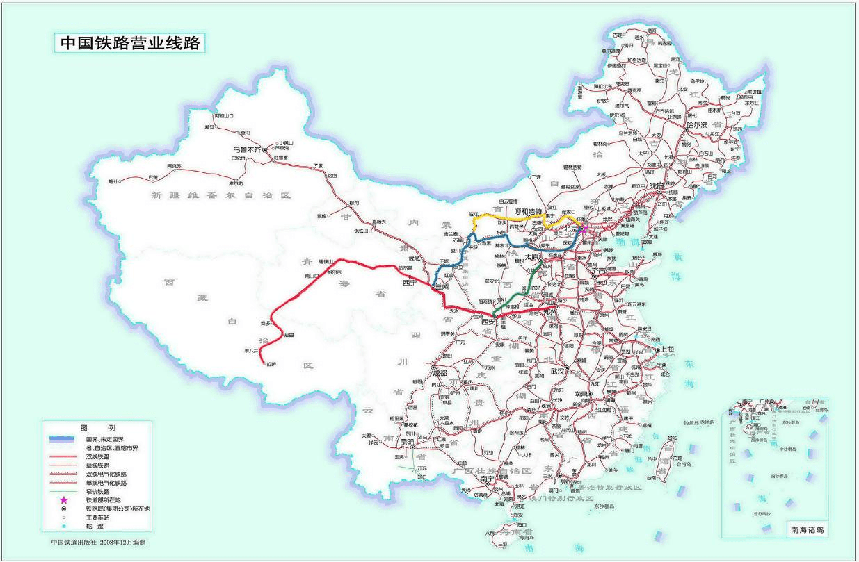 青藏铁路是目前全世界海拔最高,线路最长的一条高原铁路,是通往西藏