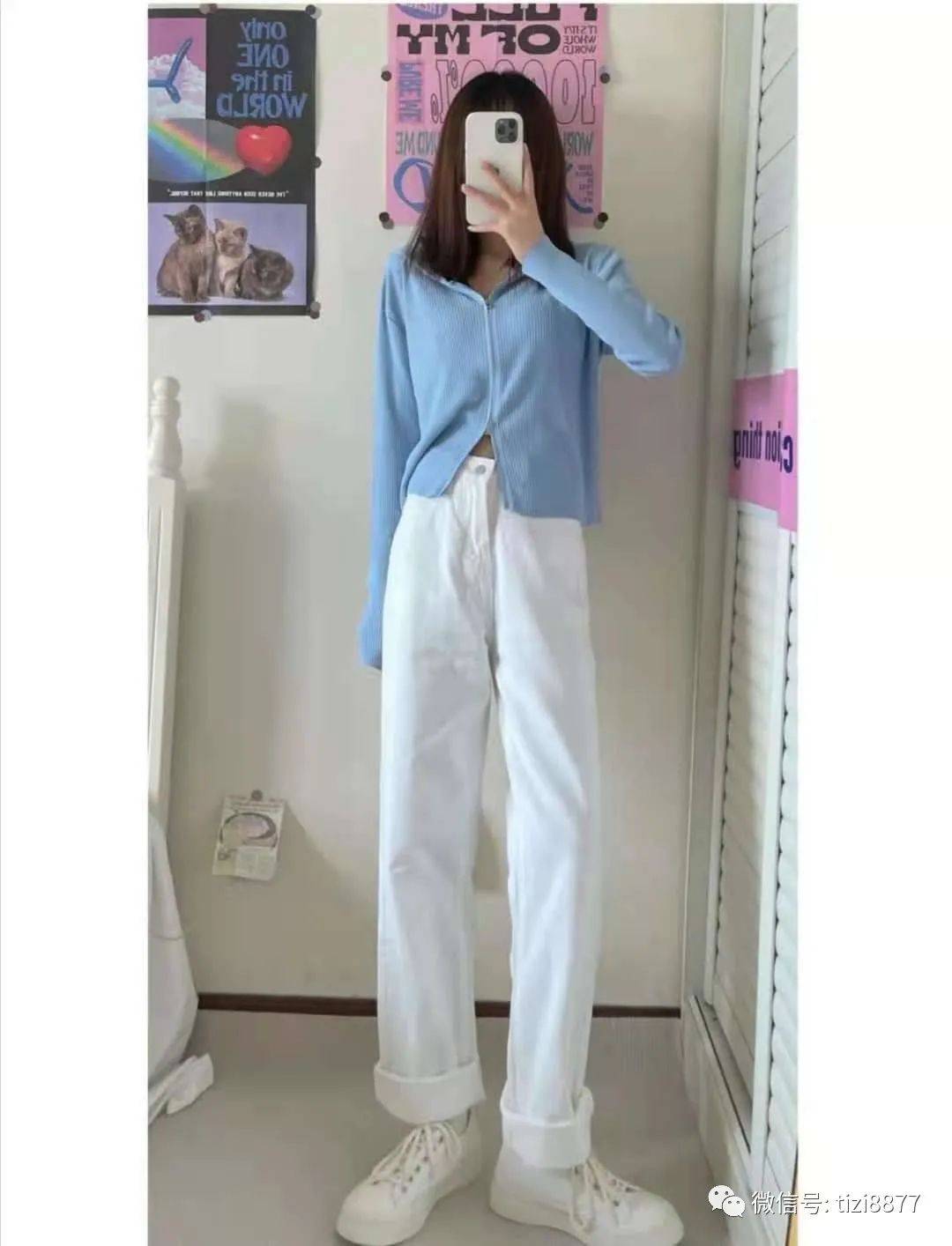 秋天白裤子怎么搭配衣服和鞋子_白色
