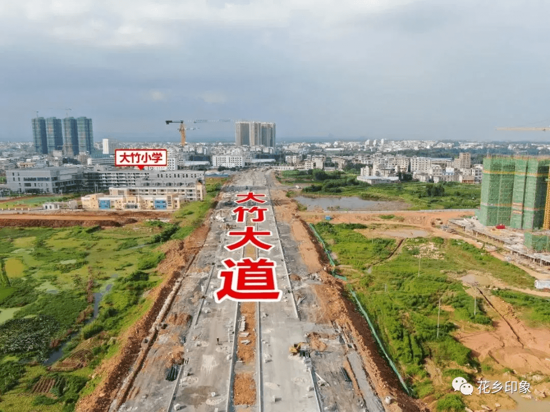 大竹大道道路建设推进中,预计10月铺设完工