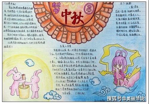 中秋节手抄报怎么画?中秋节简单漂亮手抄报模板