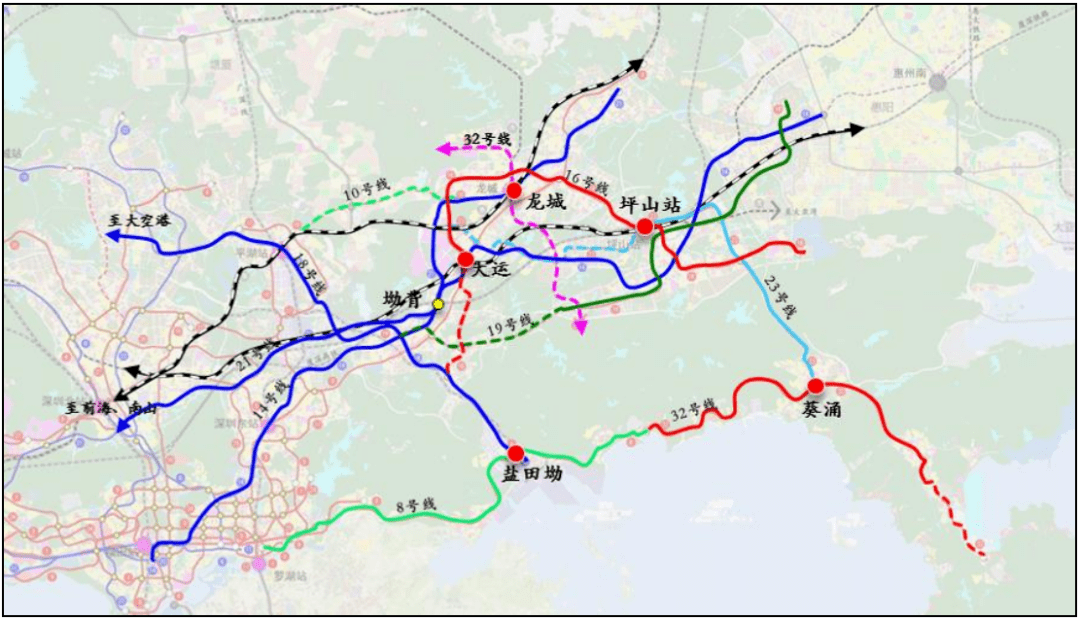 原创深圳坪山区交通大爆发十四五规划发布包括2条云巴4条地铁5条城铁