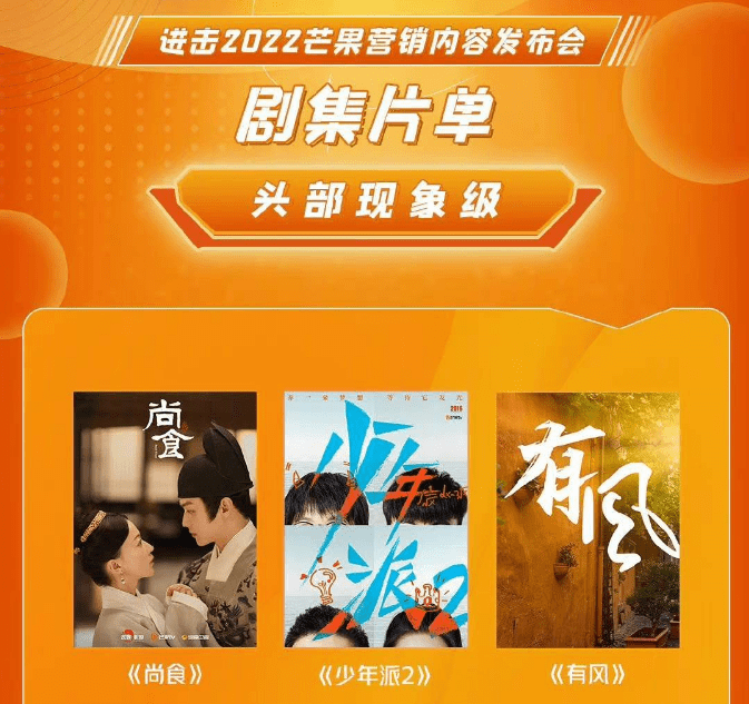 原创芒果2022年的剧集片单曝光共发布60部大剧期待值爆棚
