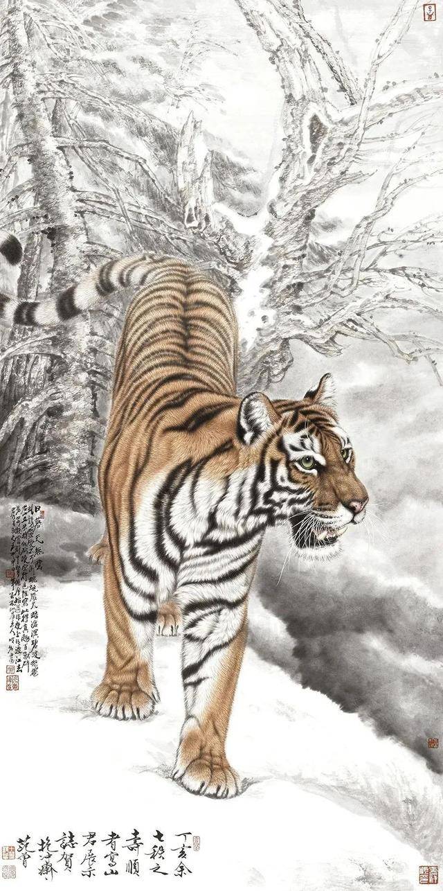 慷慨啸歌孟祥顺画虎艺术展在京开幕