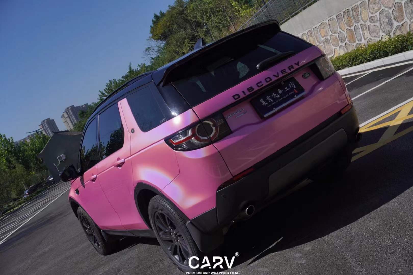 路虎发现神行卡孚carv改色膜镭射粉_汽车_路虎