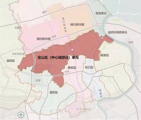 根据宝山2035年(中心城部分)单元规划,中心城区包括大场镇,庙行镇