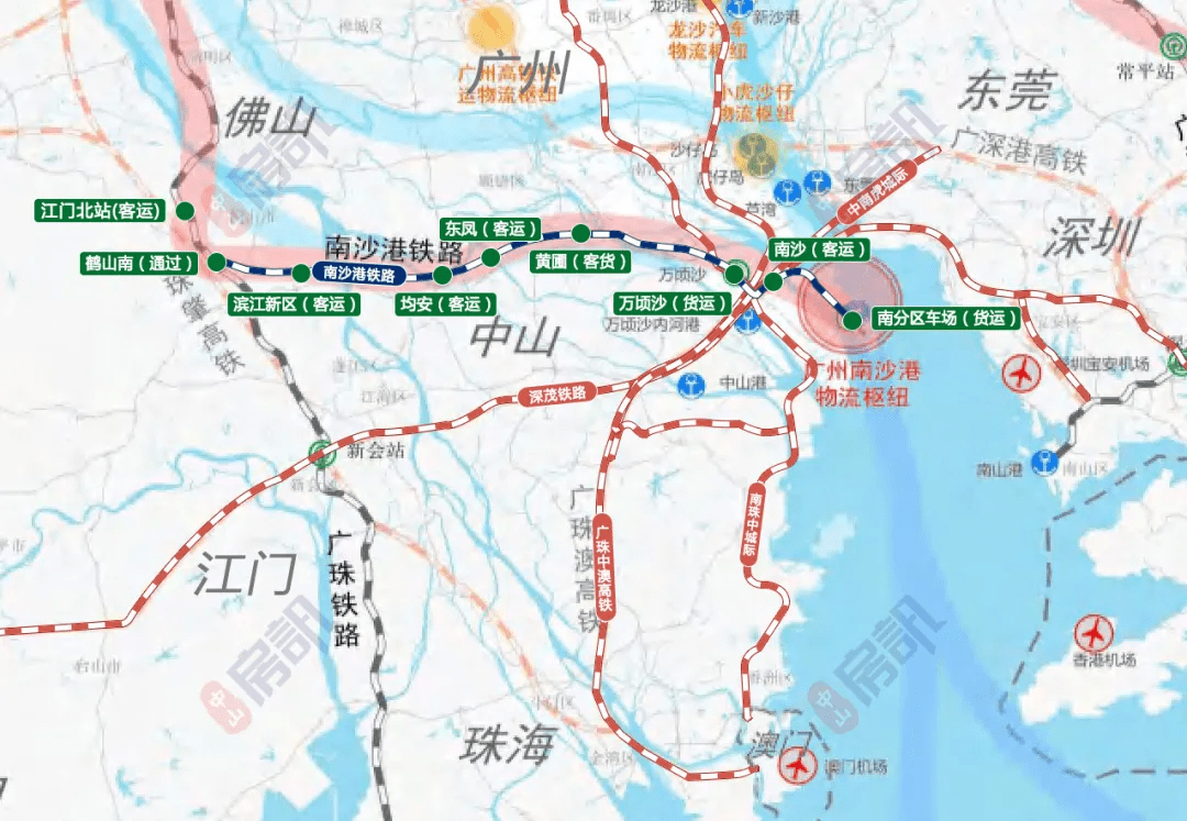 原创倒计时南沙港铁路即将通车中山还有多条城际铁路连广深