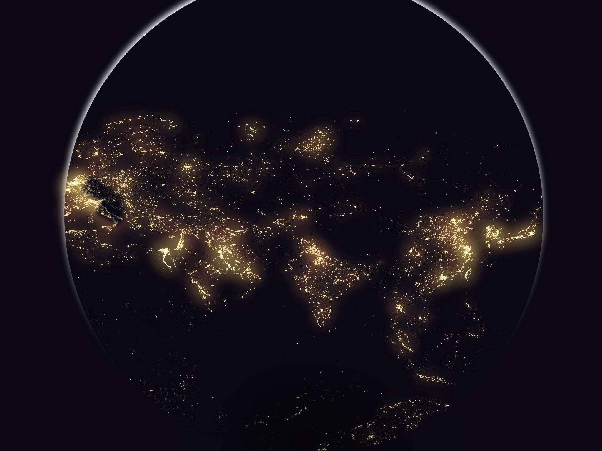 不久前,美国国家航空航天局(nasa)拿出了一张全球夜间灯光地图,中国