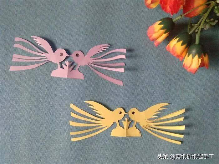 喜鹊报喜,是好运和福气的象征,如何剪出漂亮的花喜鹊?