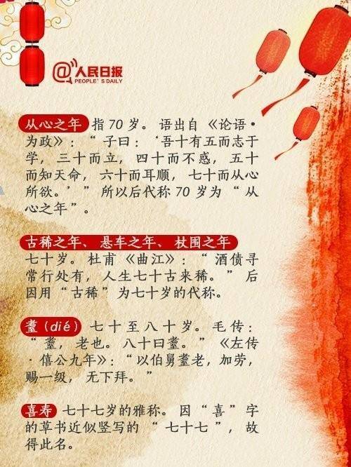 《人民日报》：中国古代年龄称呼，看看你如今属于哪一阶段？