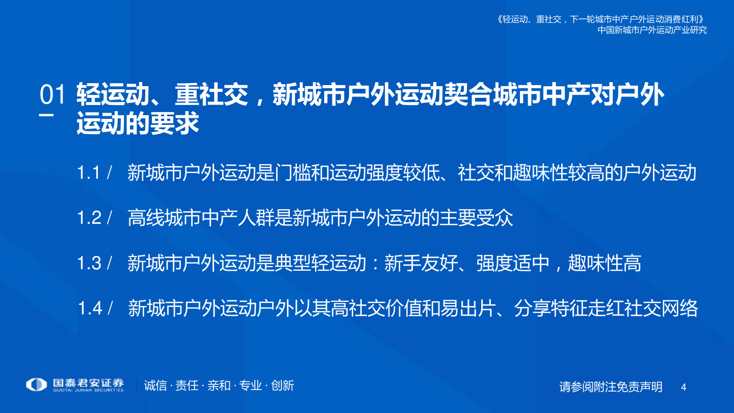 新城市户外运动财产研究陈述：轻运动、重社交，下一轮(附下载)