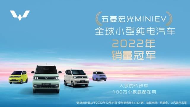 不止全球小型纯电汽车销量冠军，五菱宏光MINIEV更是100万家庭的选择
