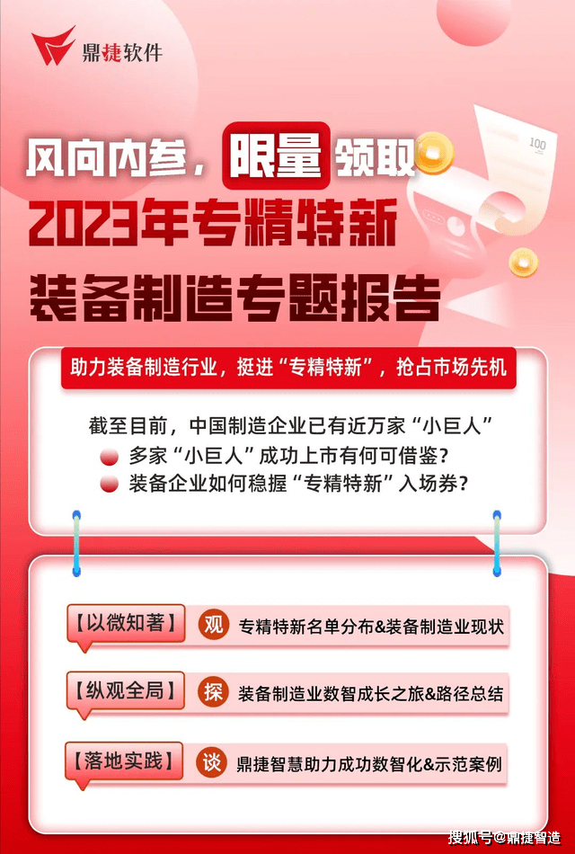 限时下载 | 鼎捷重磅发布《2023年配备造造业“专精特新”专题陈述》！