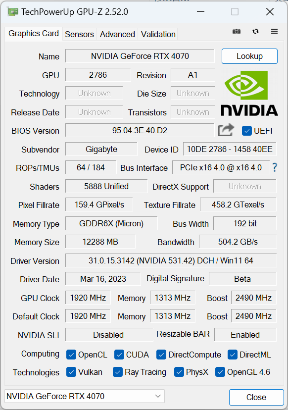 2K分辩率游戏王!技嘉GEFORCE RTX4070风魔OC显卡评测