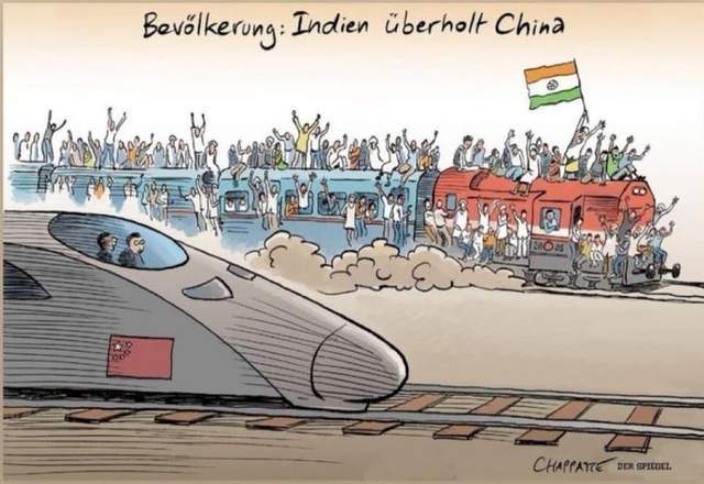 一幅漫画，刺痛了印度朝野，印度在中国面前算什么，德国人很清楚