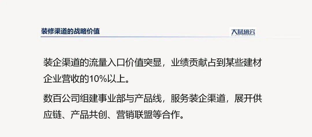 BOB全站装修渠道受重视数百公司发力建材企业靠什么拿下这一局？(图1)