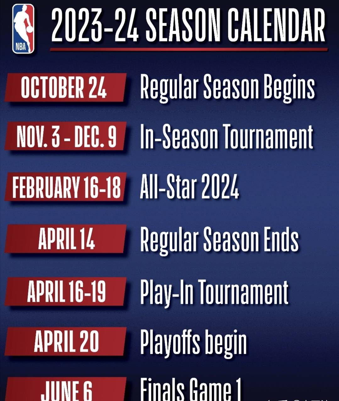 NBA2023-2024赛季完整赛程公布精彩对决不容错过