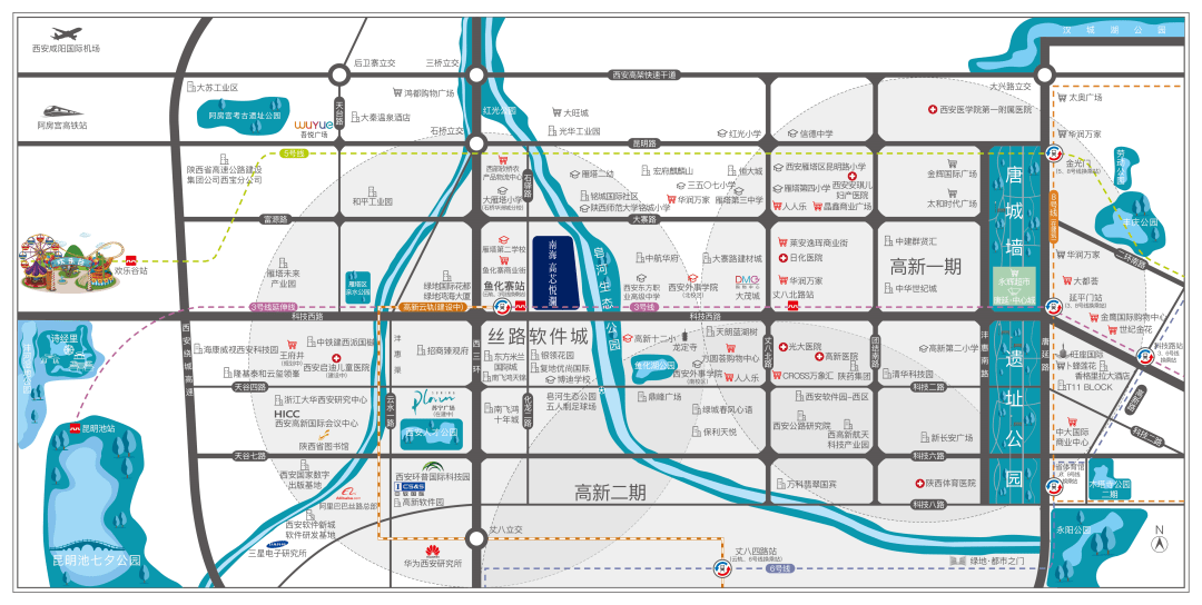 【西安新房】南海高芯悦澜—小区配套—样板间图—VR看房—装修效果图(图4)