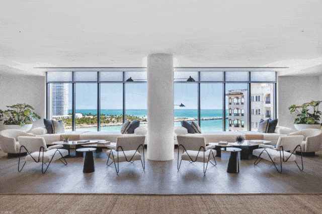 今天得心君为大家分享这栋价值约13亿人民币的迈阿密顶级豪宅,室内