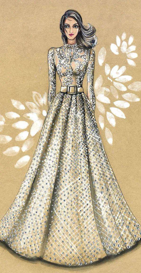 中式婚礼礼服与西式礼服服装效果图