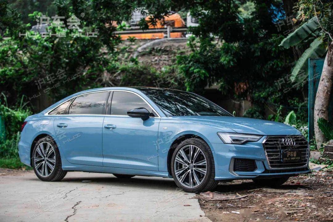 奥迪audi a6l升级原厂1:1 30色氛围灯 升降高音头 改色瓷器蓝