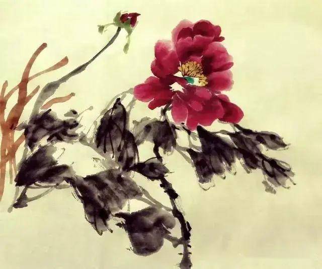 翰墨君缘--国画教程:画牡丹哪有那么难?几笔就是一朵牡丹花